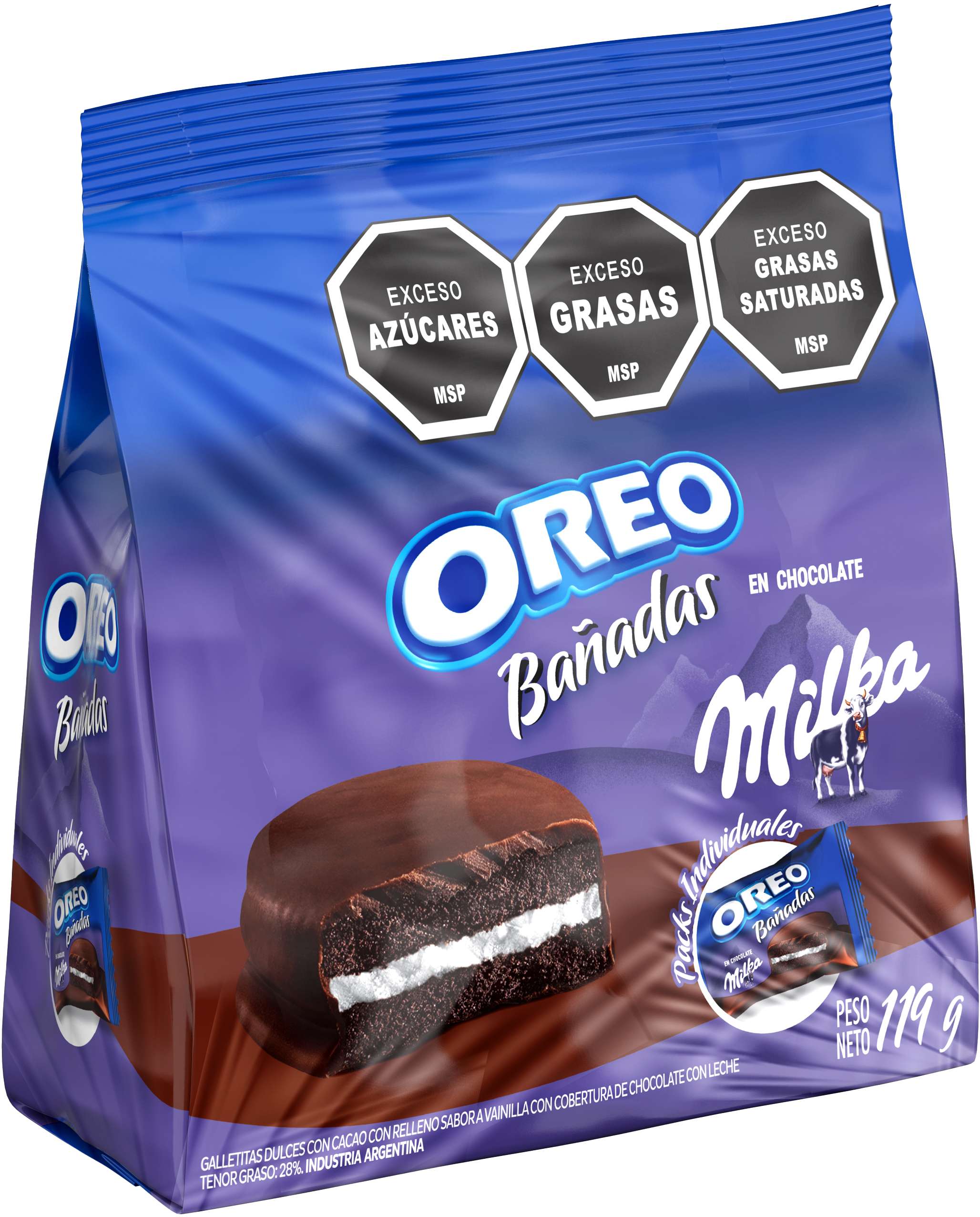 Oreo Bañada Chocolate Milka 119g - Nerilan Uruguay